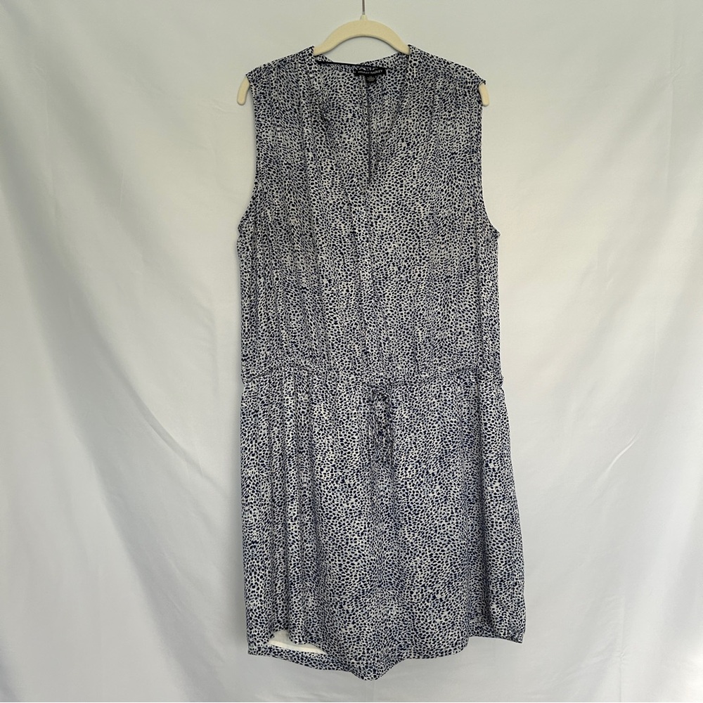 Hilary Radley White and Blue Patterned‎ Dress